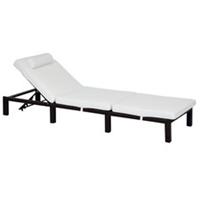 Outdoor Rattan Garden Reclining Sun Lounge Chair, Refurbished