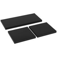 Outsunny 3PCS Replacement Rattan Patio Seat Cushion Pads, Black, Refurbished