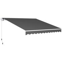 Outsunny 2.952.5m Crank Handle Sun Shade Canopy, Dark Grey, Refurbished