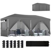 Outsunny 36m UPF50+ Pop-Up Wedding Party Gazebo Tent, Dark Grey, Refurbished