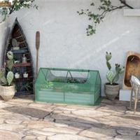 Outsunny Raised Garden Bed Planter Box with Greenhouse, Large Window Refurbished