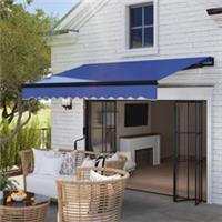 Outsunny 2.5 x 2m Electric Awning with LED Light & Remote Controller Refurbished