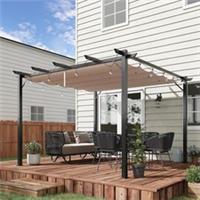 Outsunny 3x3(m) Pergola Gazebo Sun Shade Shelter Garden Canopy Refurbished