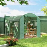 Outsunny Polytunnel Greenhouse with 3 Roll-up Doors, 3 x 2 x 2m Refurbished