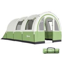 Outsunny Camping Tent, 3000mm Waterproof Family Tent for 5-6 Man, Green
