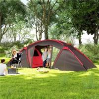 Outsunny 4-6 Man Family Camping Tent w/ 2 Bedrooms, a Living Room Refurbished