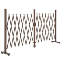 Outsunny Foldable Aluminium Garden Privacy Screen, Dark Brown, Refurbished