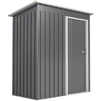 Outsunny 5x3ft Sliding Door Garden Tool Storage Shed, Grey, Refurbished