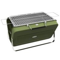Outsunny Portable Suitcase Design BBQ Grill for Picnic, Green, Refurbished
