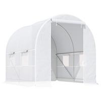 Outsunny Walk-in Poly Tunnel Greenhouse for Plant Growing, Green, Refurbished