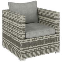 Outsunny Wicker Single Sofa Chair w/ Cushion Garden, Refurbished
