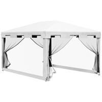 Outsunny 4x3m Waterproof Party Tent Gazebo Canopy Shelter, White, Refurbished