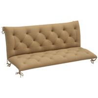Outsunny Tied 3-Seater Outdoor Bench Cushion, Khaki, Refurbished