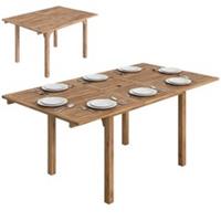 Outsunny Acacia Wood Extendable Dining Table for 6-8, Natural, Refurbished