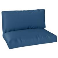 Outsunny 2-Seat 20cm Thick Outdoor Pallet Cushions, Navy Blue, Used