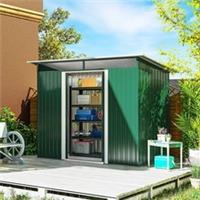 Outsunny Garden Shed Outdoor Storage Tool Organizer w/2 Sliding Door Refurbished