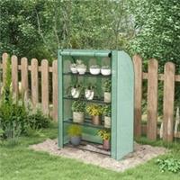 Outsunny Mini Green House with 4 Tier Shelves, 170H x 120W x 50Dcm Refurbished