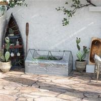 Outsunny Raised Garden Bed Planter Box with Greenhouse, Large Window Refurbished