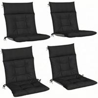 Outsunny 4‑Pack Replacement Garden Chair Seat Cushions, Black, Refurbished