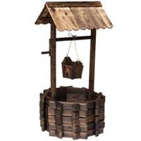 Outsunny Wishing Well Planter Bucket Home Decoration Garden Outdoor Refurbished
