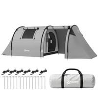 Outsunny 3-4 Man 2-Room Family Camping Tent 3000mm Waterproof, Refurbished