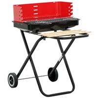 Outsunny Foldable Charcoal Trolley Barbecue BBQ Grill Cooker, Refurbished
