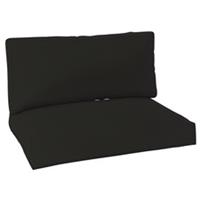 Outsunny 2 Seat Pallet Cushions Outdoor Seat Pads, Black, Used