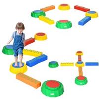 Outsunny Eight-Piece Kids Stepping Stones w/ Non-Slip Surface & Bottom, for Kids