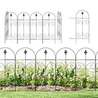 Outsunny Decorative Garden Fencing 8PCs Metal Border Edging, Refurbished