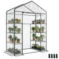 Outsunny Walk In Greenhouse Garden Clear PVC Frame Shelves Reinforced Plant Grow