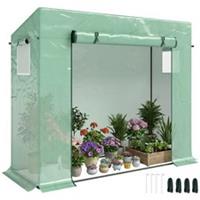 Outsunny 200x76x168cm Walk-in Garden Greenhouse Plant Warm House w/ Roll Up Door