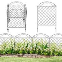Outsunny 4PCs Decorative Garden Fencing 56in x 11.5ft Metal Border Edging