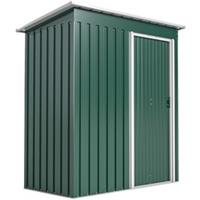 Outsunny 5 x 3ft Garden Storage Shed Sliding Door Sloped Roof Tool, Green