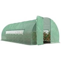 Outsunny 6 x 3M Reinforced Walk-in Polytunnel Garden Greenhouse Steel Frame