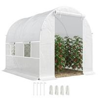 Outsunny Greenhouse Solid Frame Walk-in Garden Grow Large Insect Poly Tunnel