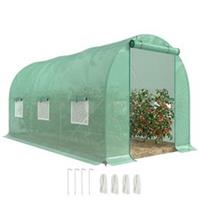 Outsunny Polytunnel Walk In Green House w/ PE Cover, 4.5 x 2 x 2m