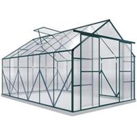 Outsunny 8x12ft Polycarbonate Walk-in Greenhouse Outdoor w/ Double Sliding Door