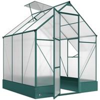 Outsunny Walk-in Greenhouse Garden Polycarbonate Aluminium w/ Smart Window 6x6ft