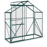 Outsunny 6 x 2.5ft Polycarbonate Greenhouse Aluminium Green House, Green