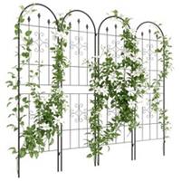 Outsunny Set of 4 Metal Trellis for Climbing Plants, Arrow Design