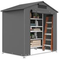 Outsunny 6 x 4 ft Outdoor Garden Storage Shed Tent Bike Tent, Dark Grey