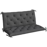 Outsunny Garden Bench Cushion, Seat Pad with Ties, 120 x 110 x 12 cm, Black