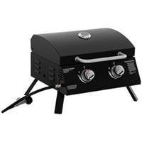 Outsunny Portable Tabletop Gas BBQ Grill 5.8 kW Barbecue w/ 2 Burner