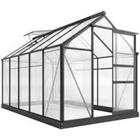 Outsunny 6x10ft Walk-In Polycarbonate Greenhouse Plant Grow Galvanized Aluminium