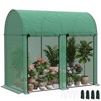 Outsunny 200 x 100 x 178cm Small Tomato Greenhouse with Roll-up Zipped Doors