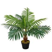 Outsunny 60cm/2FT Artificial Palm Tree Fake Plant in Pot Indoor Dcor