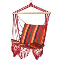 Outsunny Hammock Chair Swing Colourful Striped Seat Porch Indoor Outdoor Hanging