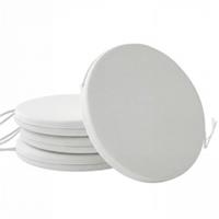 Outsunny Outdoor Bistro Round Chair Cushions, Chair Pads Set of 4, White