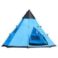 Blue 6-7 Person Large Family Party Camping Tent W/ Carry Bag Outsunny