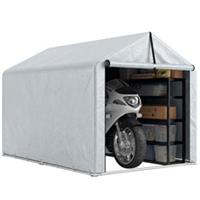 Outsunny 1.6 x 2.2m Garden Storage Shed Portable Outdoor Shelter, Light Grey